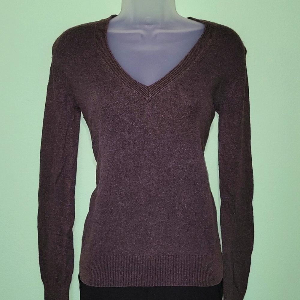 Moda International Brown V-neck Sweater